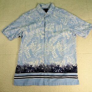 Axcess Blue Tropical Hawaiian Shirt Large